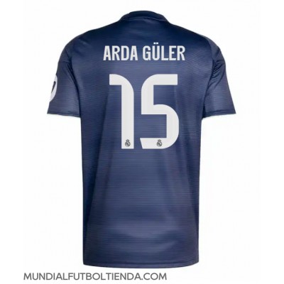 Camiseta Real Madrid Arda Guler #15 Segunda Equipación Replica 2025-26 mangas cortas Camiseta Real Madrid Arda Guler #15 Segunda Equipación Replica 2025-26 mangas cortas